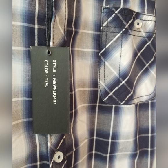 MB Studio Men's Button Down Long Sleeve XXL Plaid Shirt - Picture 7 of 9